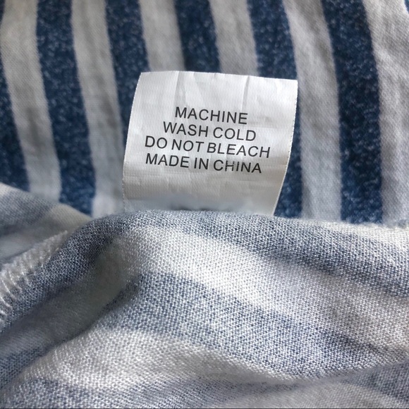 Blue & White Stripe Toby Heart Ginger Romper - Picture 7 of 7